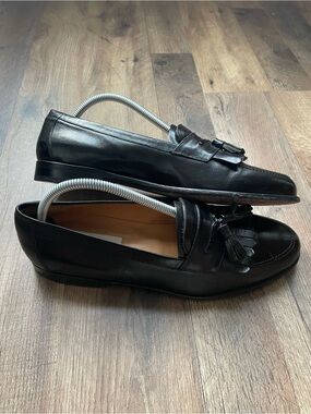 VINTAGE Mezlan Santander Men's Kiltie Loafers Shoes Size 9M Leather Black